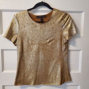 Gold Lame BCBG Tee